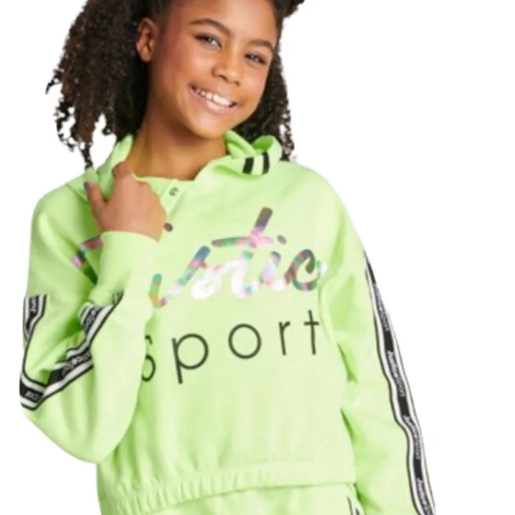 Justice Girls Hoodie Sweatshirt Green - Picture 2 of 6